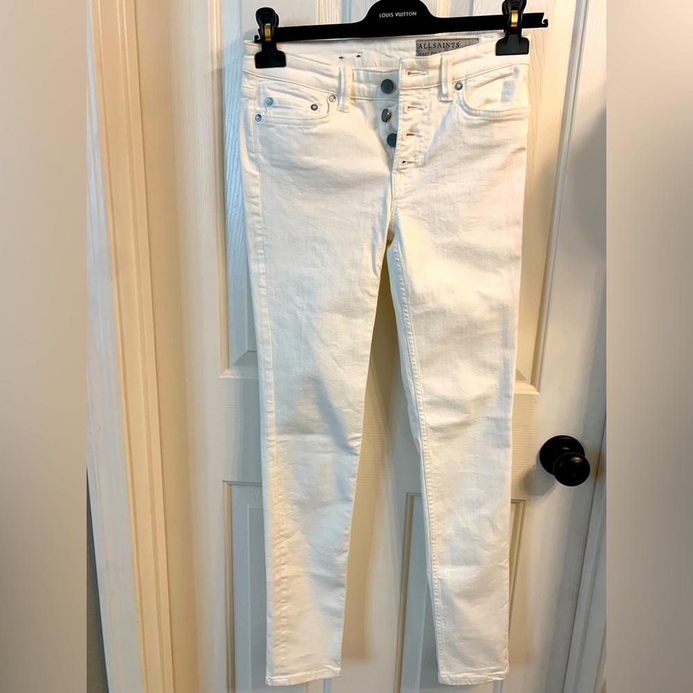 All saints white jeans.